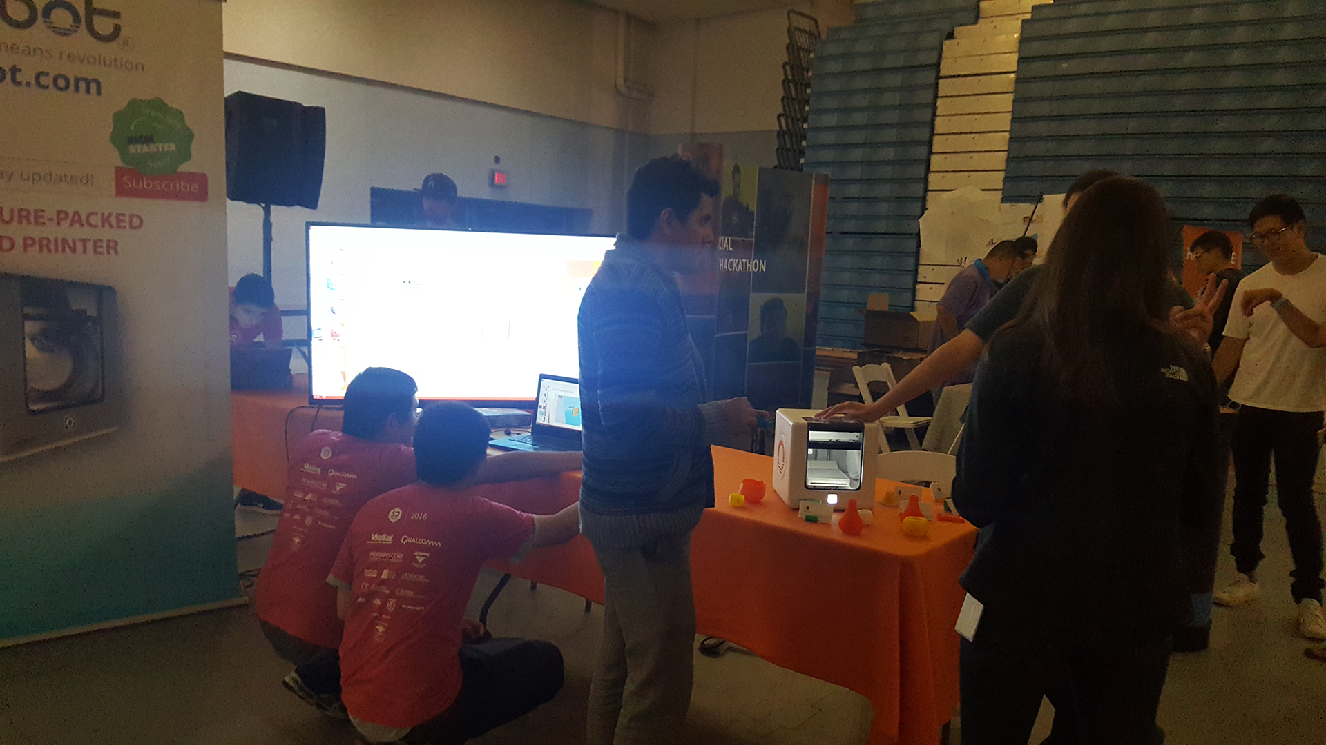 Cubibot 3D printer in Hackathon, San Diego, California