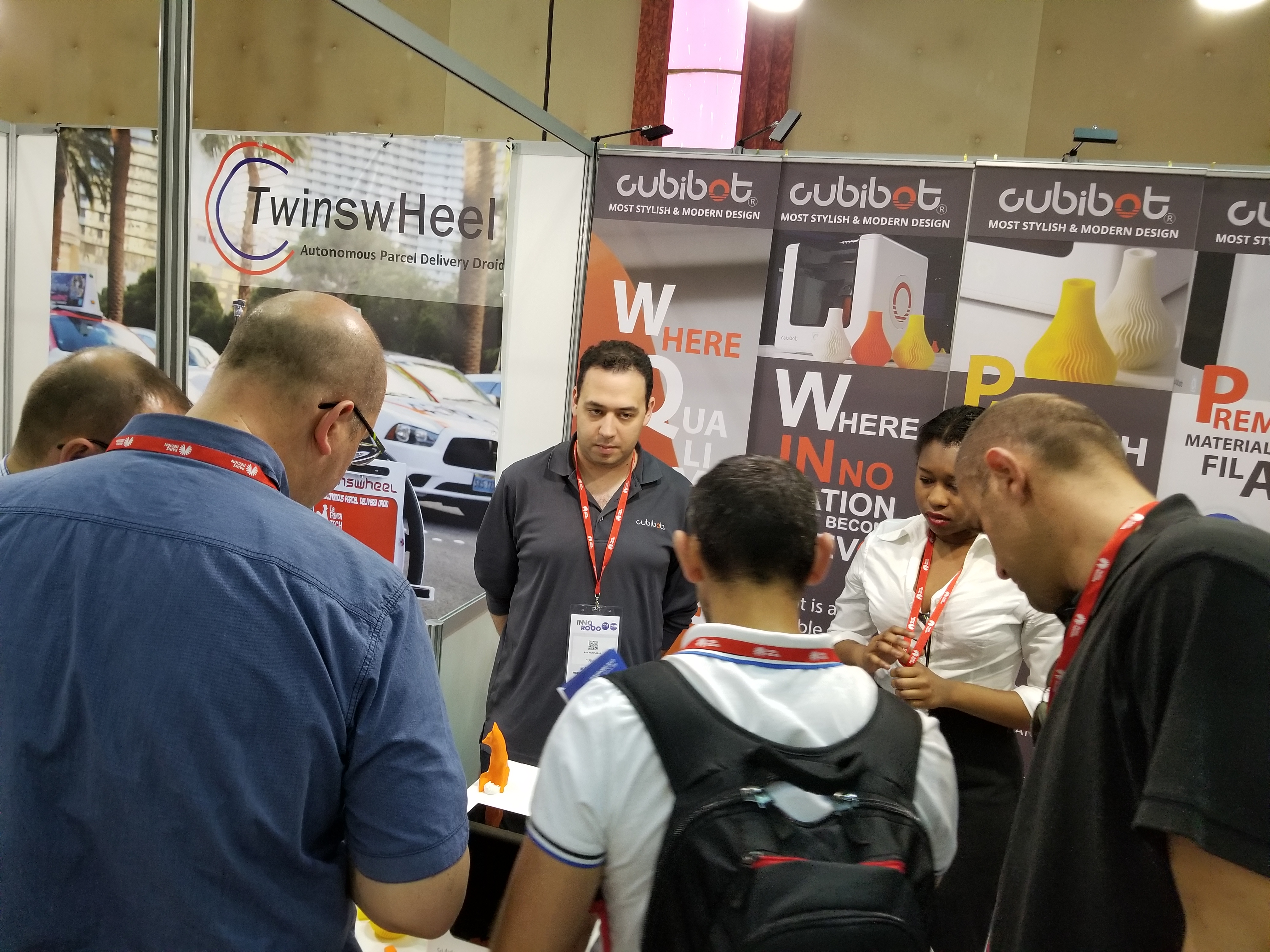 Cubibot Cloud 3D printer in innorobo paris, France